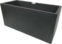 Elho Vivo Matt Finish Lang Wielen 90 - Grote Staande Plantenbak Voor Binnen & Buiten - Gemaakt Van Gereycled Plastic - L 39 X W 88 X H 41 Cm - Zwart -Tuin En Buiten 1200x854