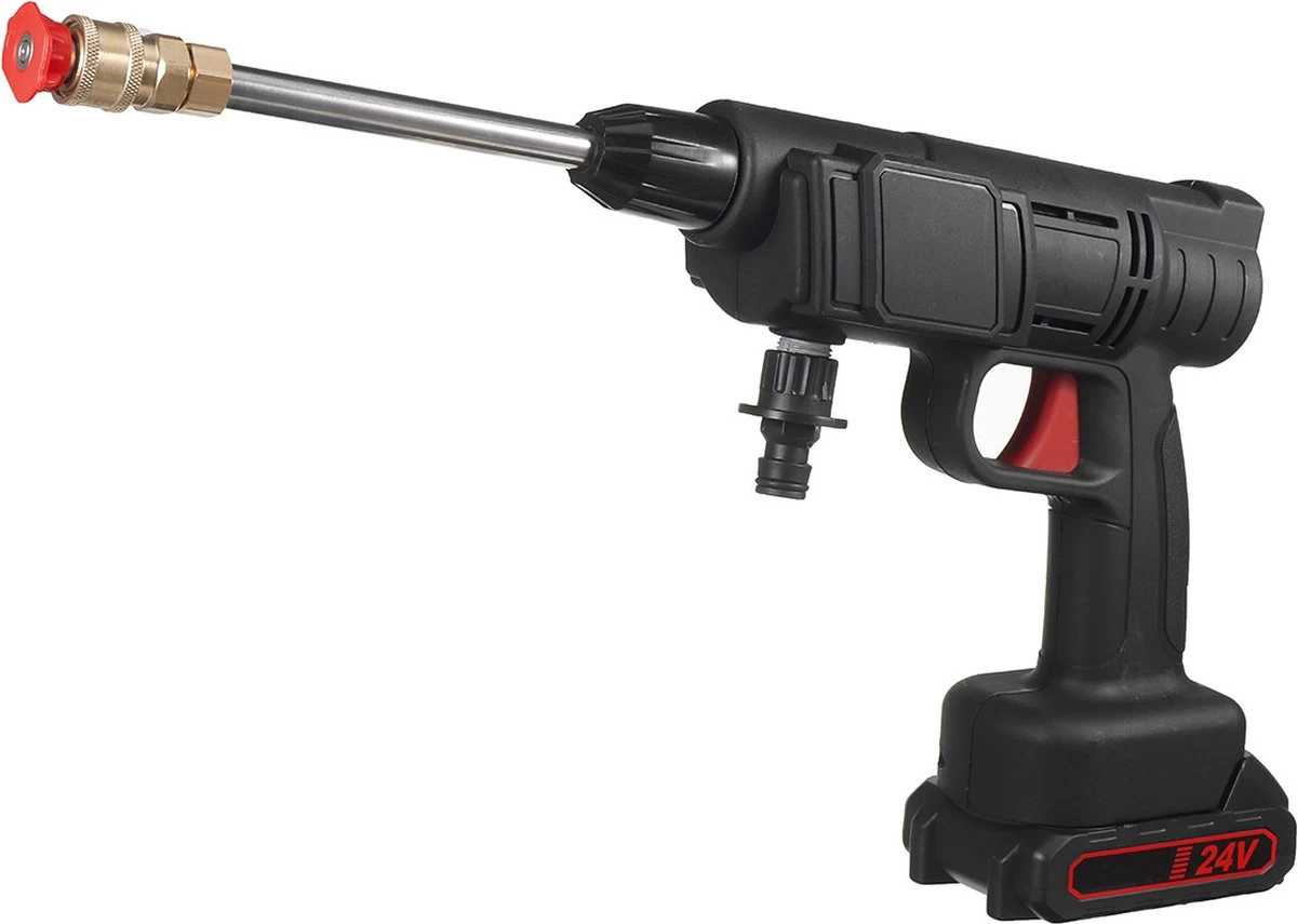 Merkloos Drillpro Elektrische Accu - Hogedrukreiniger - 30Bar - Multifunctioneel Mondstuk - Draagbaar Oplaadbaar Snoerloos - Zwart 6 Merkloos Drillpro Elektrische Accu - Hogedrukreiniger - 30Bar - Multifunctioneel Mondstuk - Draagbaar Oplaadbaar Snoerloos - Zwart - Afbeelding 6