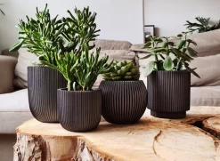 Capi Europe - Set Van 4 - Bloempot Binnen - Groove - Antraciet -Tuin En Buiten 1200x881