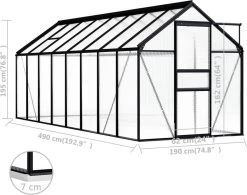 VidaXL Broeikas 1,33 M² Aluminium Antracietkleurig 29 VidaXL Broeikas 1,33 M² Aluminium Antracietkleurig -Tuin En Buiten 1200x945