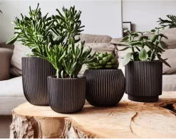 Capi Europe - Set Van 4 - Bloempot Binnen - Groove - Antraciet -Tuin En Buiten 1200x953