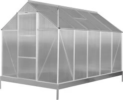 FUXTEC Tuinkas 5,9m² - Broeikas - Kweekkas - Hobbykas - Aluminium/holle Kamerplaat - FX-GWH159