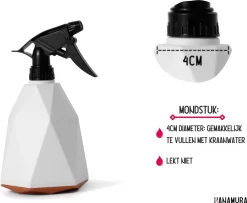Hanamura Plantenspuit – Sprayflacon – Waterverstuiver – Wit – 600ml 6 Hanamura Plantenspuit – Sprayflacon – Waterverstuiver – Wit – 600ml -Tuin En Buiten 1200x988