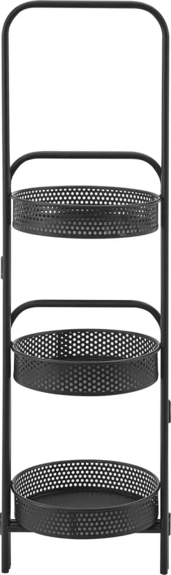 Plantenstandaard Vrasene Metaal 75x68x20 Cm Zwart -Tuin En Buiten 357x1200