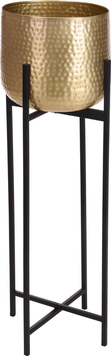 Merkloos Bloempot Op Standaard Goud - Gouden Bloempot - Metaal - 87.5cm 1 Merkloos Bloempot Op Standaard Goud - Gouden Bloempot - Metaal - 87.5cm