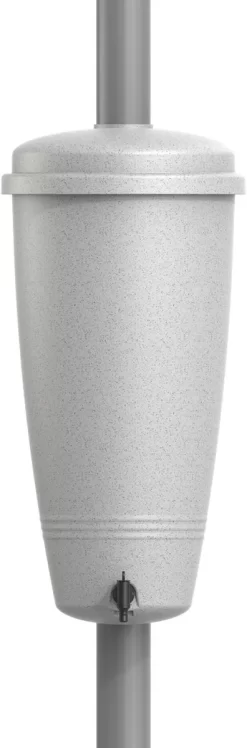 Elho Green Basics Rain Catcher 33 - Regenton Voor Balkonbuiten - Ø 33.5 X H 73.5 Cm - Grijs/Living Concrete -Tuin En Buiten 396x1200