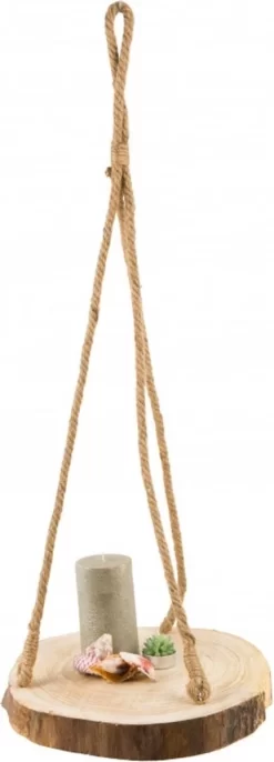 Merkloos Plantenhanger Boomstam Schijf | 30-35cm | Handgemaakt | Planten-houder / Hang-plant | Planten Accessoires | Decoratie Houten Hang Plank | -Tuin En Buiten 432x1200 1