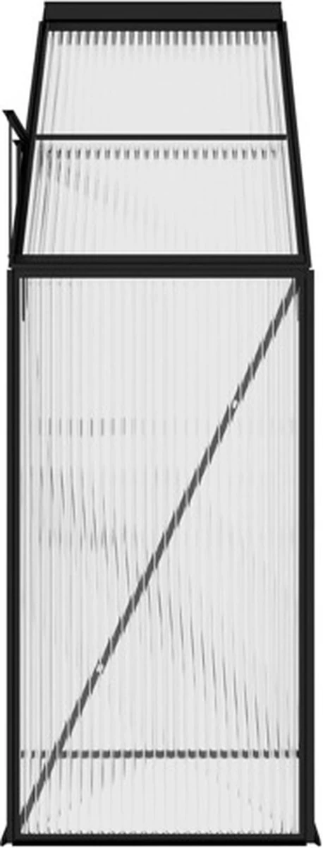 VidaXL Broeikas 1,38 M² Aluminium Antracietkleurig 7 VidaXL Broeikas 1,38 M² Aluminium Antracietkleurig - Afbeelding 7