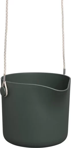 Elho B.for Swing 18 Hangpot - Bloempot Voor Binnen - Ø 18.0 X H 16.5 Cm - Groen/Blad Groen