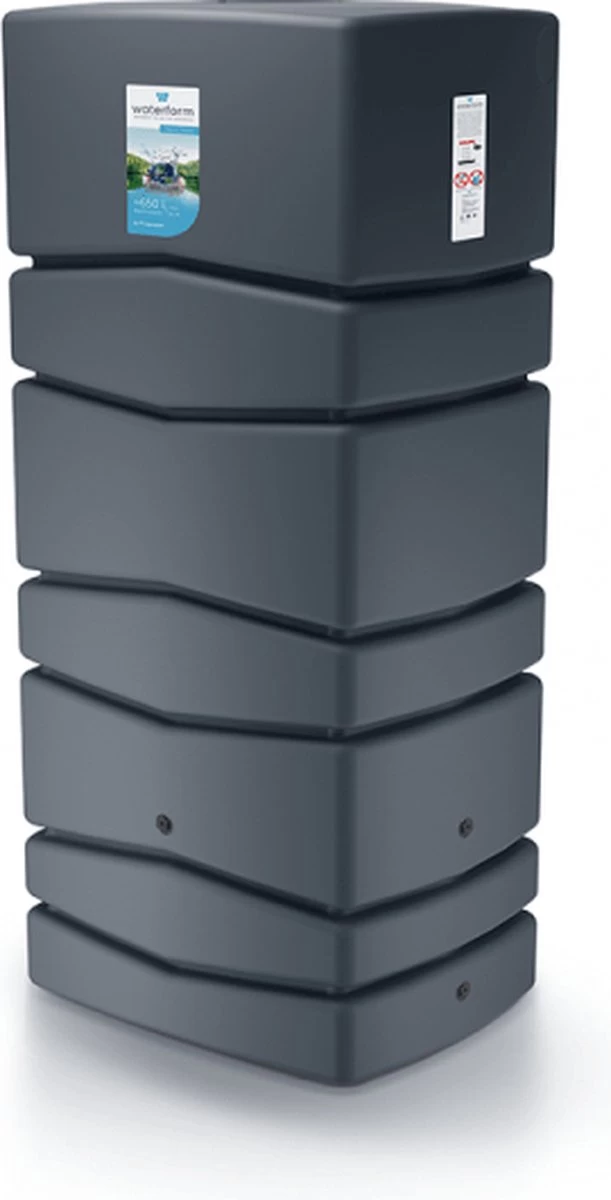 Prosperplast Regenton Aqua Tower 650 Liter - Antraciet 2 Prosperplast Regenton Aqua Tower 650 Liter - Antraciet - Afbeelding 2