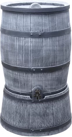 Regentonset Roto 120 Liter + Voet - Grijs
