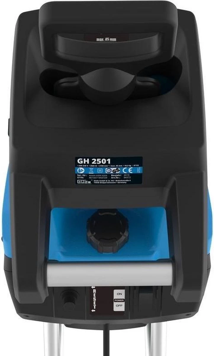 Güde Hakselaar Elektrisch 2501 - Max. Ø45 Mm - 45L Opvangbak - 2500W 3 Güde Hakselaar Elektrisch 2501 - Max. Ø45 Mm - 45L Opvangbak - 2500W - Afbeelding 3