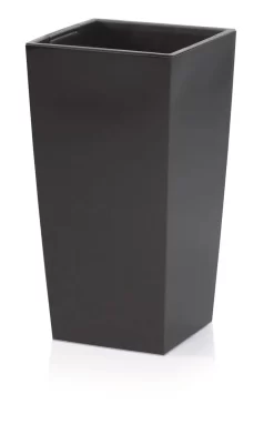 Prosperplast Kunststof Urbi Bloempot/plantenpot Met Binnenpot Antraciet 40 X 40 X 75 Cm - 37/91,5 Liter - Hoge Vierkante Bloempotten -Tuin En Buiten 757x1200 1