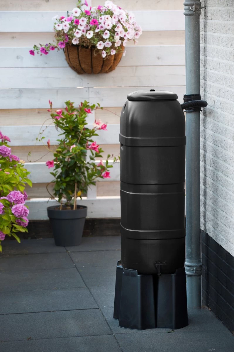 Nature - Slimline - Regenton - 100L - H96 X 32 X 36cm - Zwart 2 Nature - Slimline - Regenton - 100L - H96 X 32 X 36cm - Zwart - Afbeelding 2