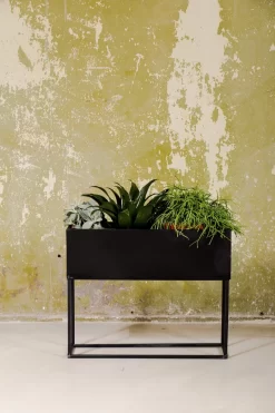 SENZA Rechthoekige Plantenbak - Bloemenbak Ijzer - 42.5 X 34cm - Zwart -Tuin En Buiten 800x1200 31