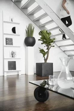 Capi Europe - Bloempot Vierkant Smooth NL - 40x40x40 - Zwart - Voor Binnen En Buiten - KBL903 -Tuin En Buiten 800x1200 40