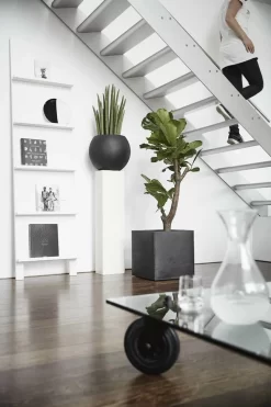 Capi Europe - Bloempot Vierkant Smooth NL - 30x30x30 - Zwart - Voor Binnen En Buiten - KBL902 -Tuin En Buiten 800x1200 45