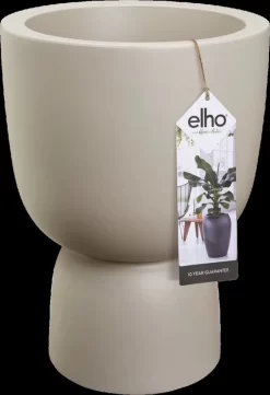 Elho Pure Coupe 41 - Bloempot Voor Binnen & Buiten - Ø 41.3 X H 57.9 Cm - Beige/Balanced Beige -Tuin En Buiten 820x1200 5