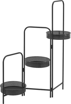 Plantenstandaard Vrasene Metaal 75x68x20 Cm Zwart -Tuin En Buiten 821x1200 1