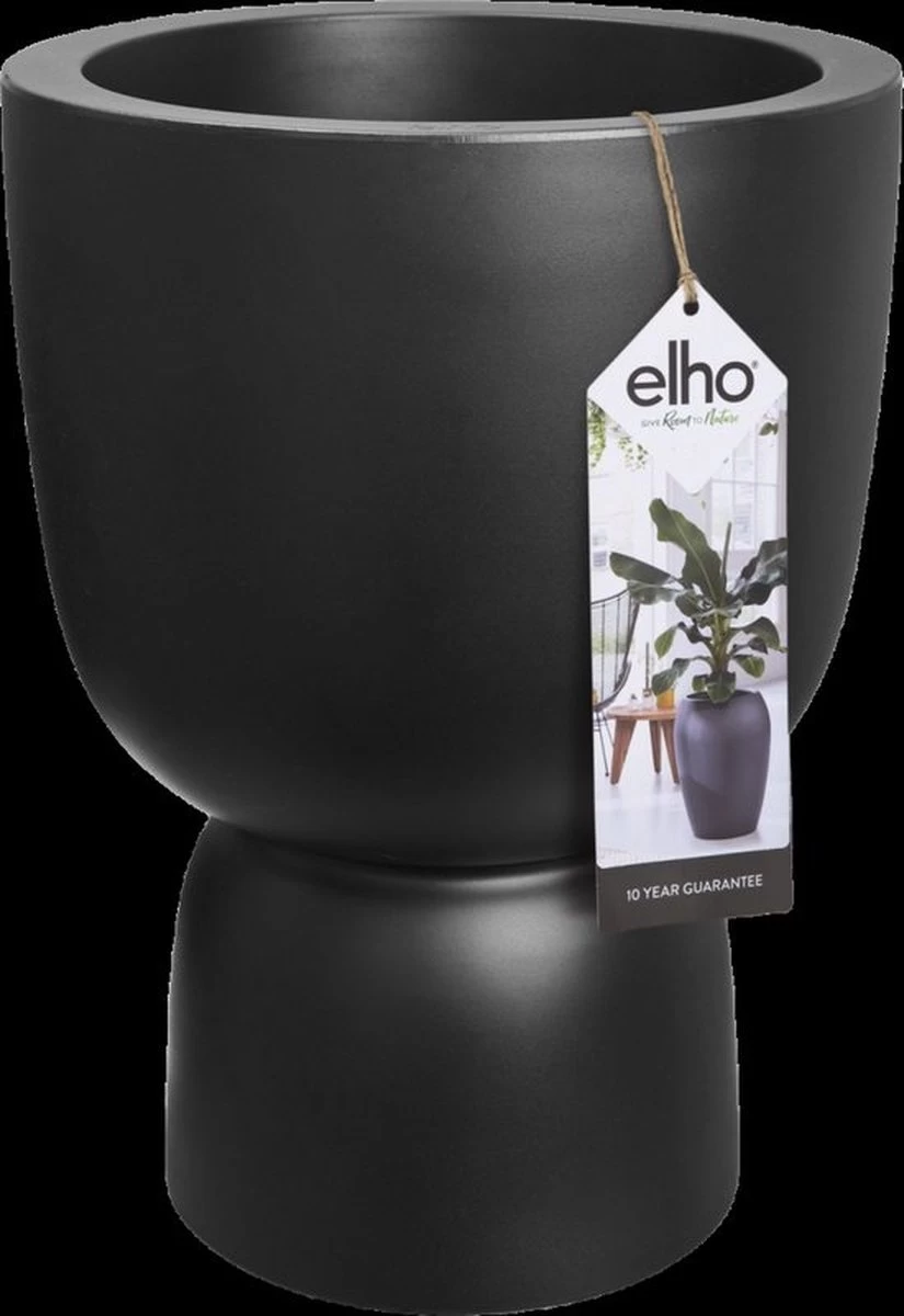 Elho Pure Coupe 35 - Bloempot Voor Binnen & Buiten - Ø 34.9 X H 49.0 Cm - Zwart/Zwart 9 Elho Pure Coupe 35 - Bloempot Voor Binnen & Buiten - Ø 34.9 X H 49.0 Cm - Zwart/Zwart - Afbeelding 9