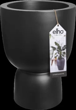 Elho Pure Coupe 41 - Bloempot Voor Binnen & Buiten - Ø 41.3 X H 57.9 Cm - Zwart/Zwart -Tuin En Buiten 825x1200 3