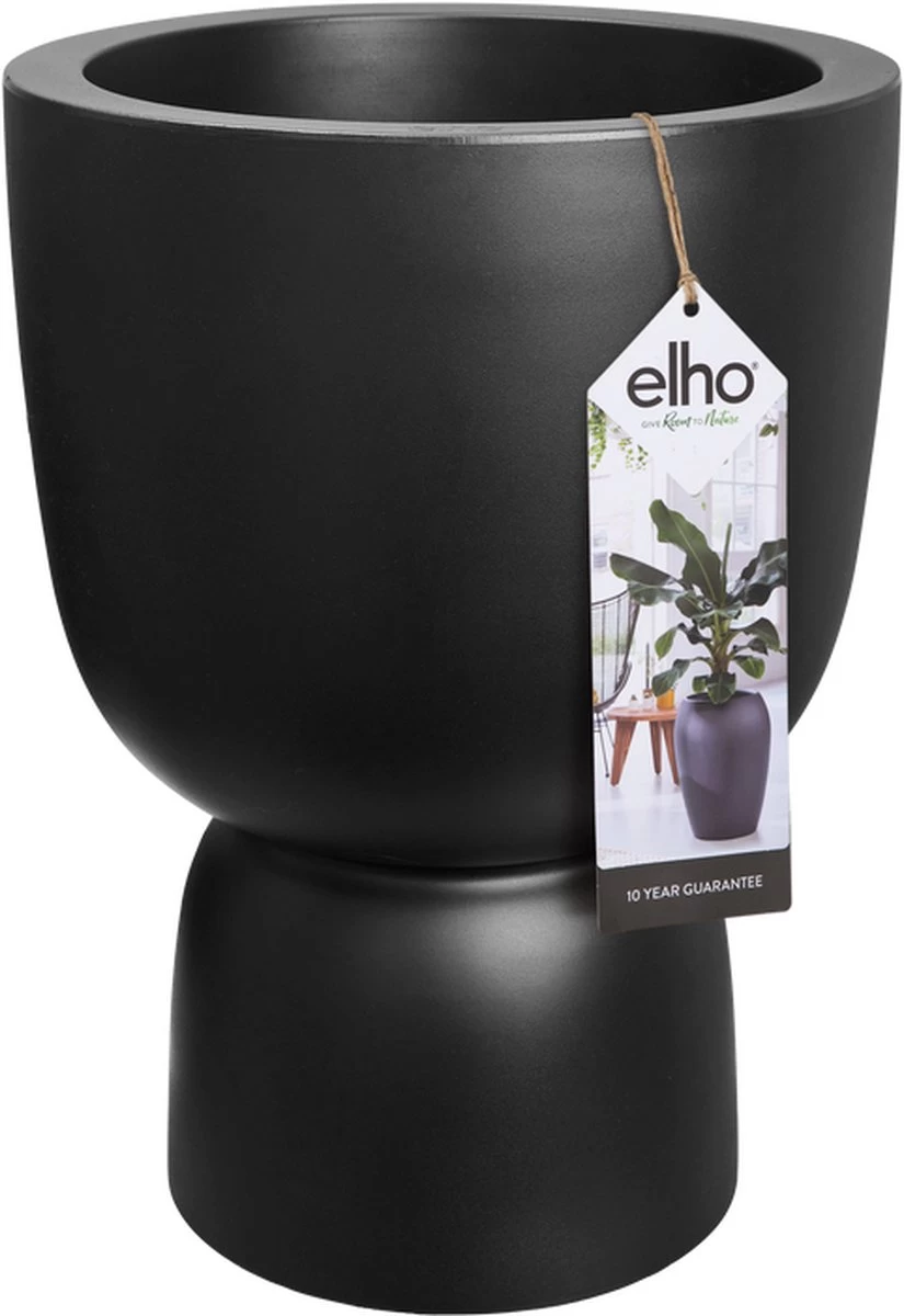 Elho Pure Coupe 35 - Bloempot Voor Binnen & Buiten - Ø 34.9 X H 49.0 Cm - Zwart/Zwart 8 Elho Pure Coupe 35 - Bloempot Voor Binnen & Buiten - Ø 34.9 X H 49.0 Cm - Zwart/Zwart - Afbeelding 8