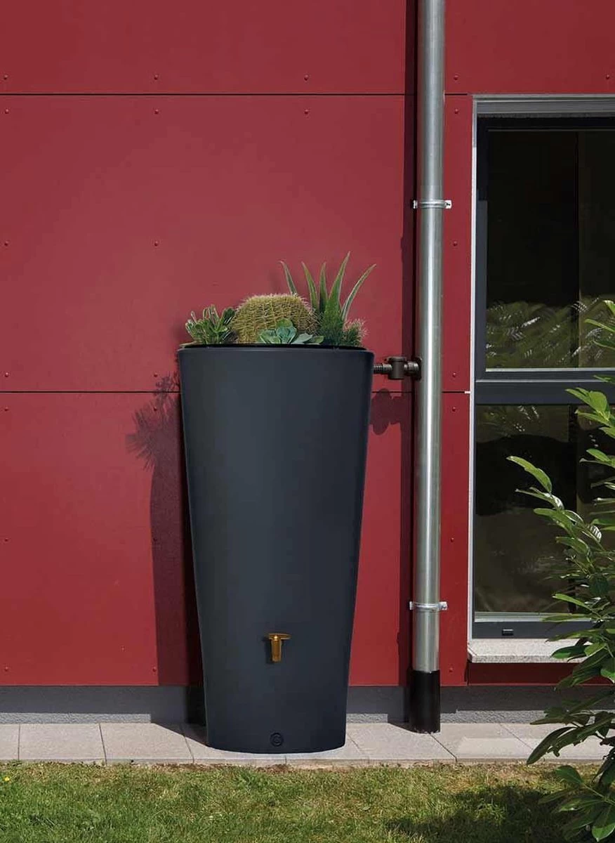 Garantia 2in1 Regenton - VASO - 220 Liter - Antraciet 2 Garantia 2in1 Regenton - VASO - 220 Liter - Antraciet - Afbeelding 2