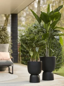 Elho Pure Coupe 41 - Bloempot Voor Binnen & Buiten - Ø 41.3 X H 57.9 Cm - Zwart/Zwart -Tuin En Buiten 900x1200 23