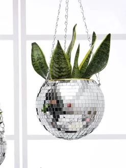 Discobal Hangplant - Bloempot - Hangplant - Disco - Discobal - Spiegel - Zilver - Hangpot - Glitter - Planten In Bak - Hangend - Staand -Tuin En Buiten 901x1200 6