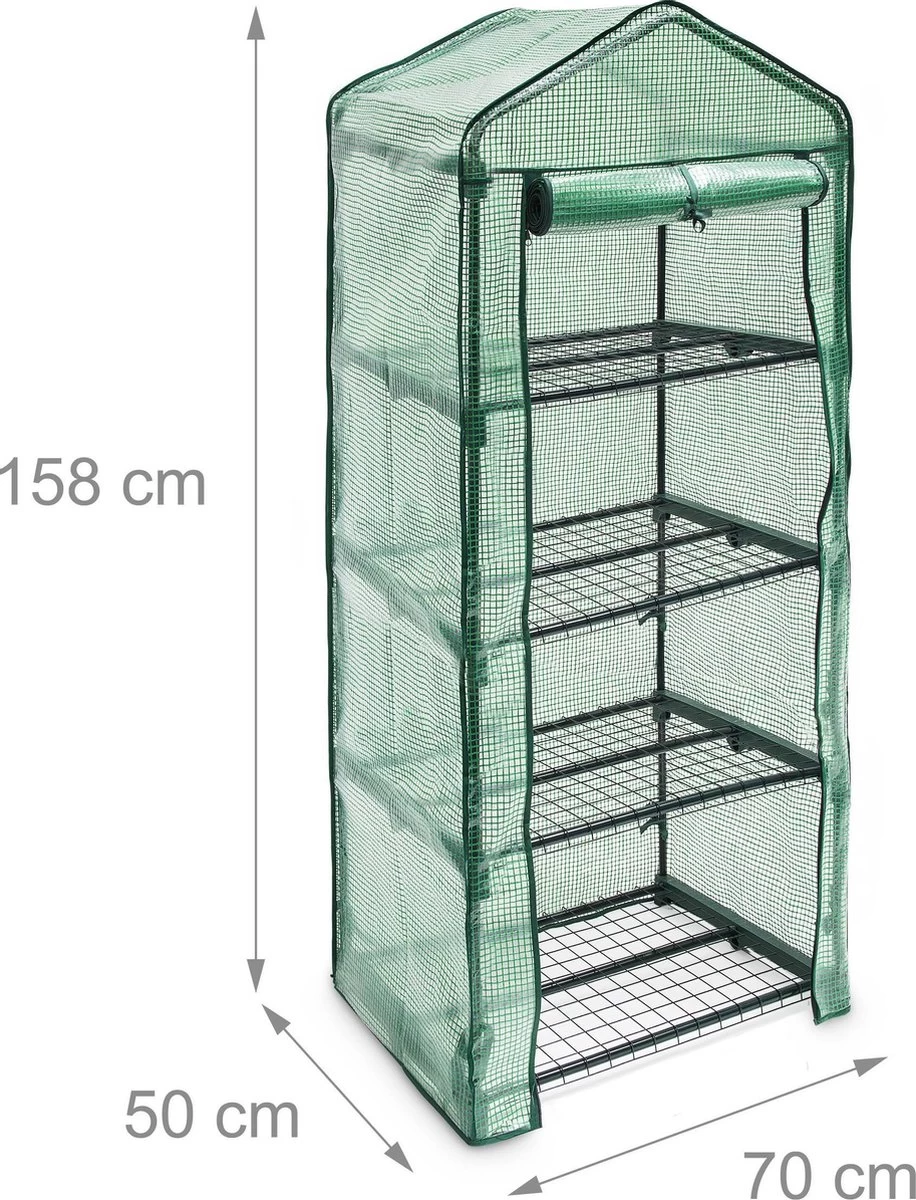 Relaxdays Kas Met Folie Voor In De Tuin Of Op Het Balkon - Tuinkas - Broeikas - Kweekkas - 4 5 Relaxdays Kas Met Folie Voor In De Tuin Of Op Het Balkon - Tuinkas - Broeikas - Kweekkas - 4 - Afbeelding 5