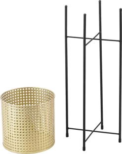 Bloempot Op Standaard Mol Set Van 2 Zwart En Goud 10 Bloempot Op Standaard Mol Set Van 2 Zwart En Goud -Tuin En Buiten 953x1200