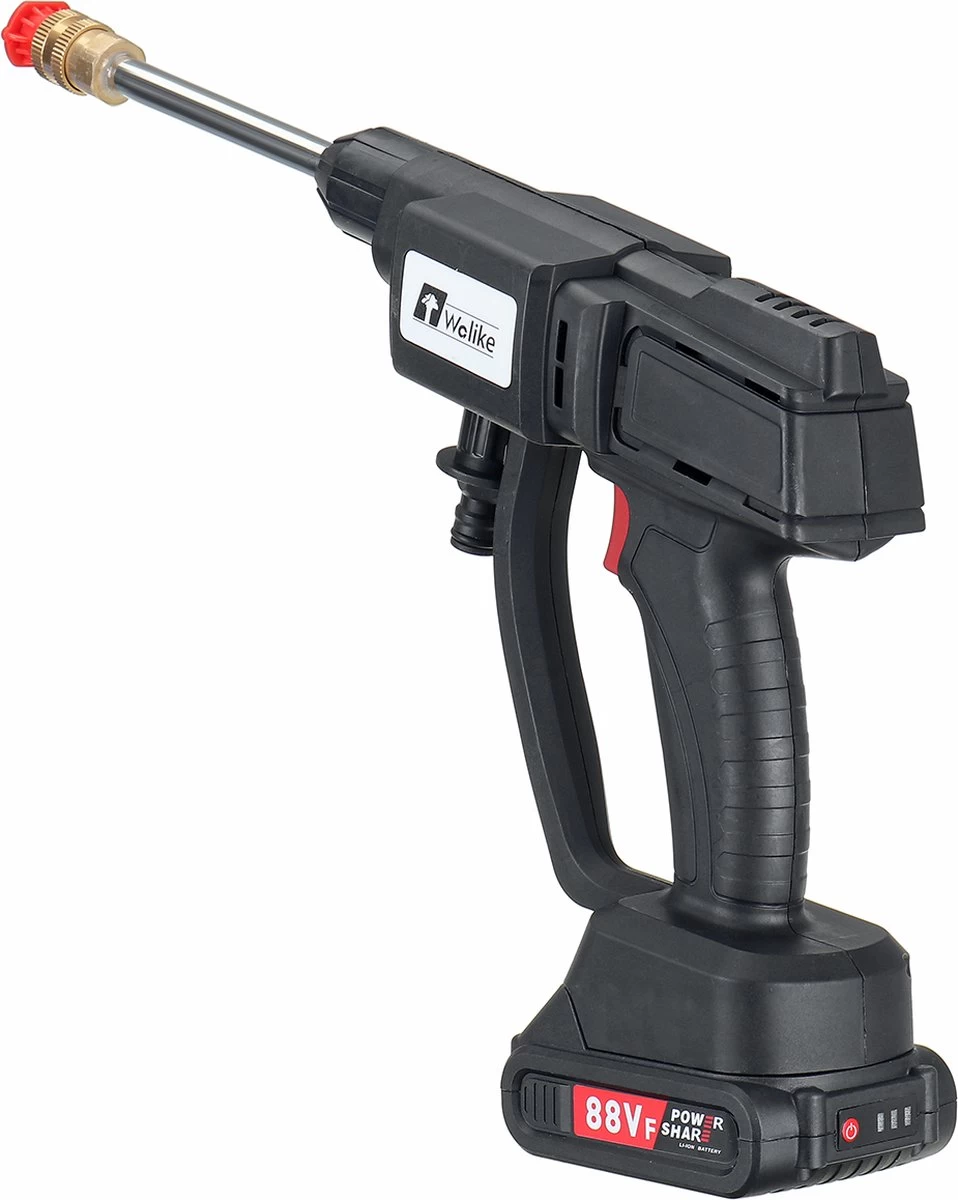 Merkloos Elektrische Accu-Hogedrukreiniger - 20Bar - Multifunctioneel Mondstuk - Draagbaar Oplaadbaar Snoerloos - Reinigingsspuitpistool - Met Rijke Accessoires - Voor Makita 18V-batterij - Voor Auto, Tuin, Terras, Raam (Zwart) 6 Merkloos Elektrische Accu-Hogedrukreiniger - 20Bar - Multifunctioneel Mondstuk - Draagbaar Oplaadbaar Snoerloos - Reinigingsspuitpistool - Met Rijke Accessoires - Voor Makita 18V-batterij - Voor Auto, Tuin, Terras, Raam (Zwart) - Afbeelding 6
