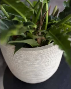 Capi Europe - Bloempot Bol Waste Rib NL - 43x41 - Terrazzo Beige - Voor Binnen En Buiten - KTBR933 -Tuin En Buiten 960x1200 2