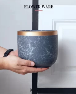 Bloempotten Binnen - Keramiek - Gouden Rand - Bloempot Buiten - Afvoergat 24 Cm - Groen – Groot 17 Bloempotten Binnen - Keramiek - Gouden Rand - Bloempot Buiten - Afvoergat 24 Cm - Groen – Groot -Tuin En Buiten 976x1200