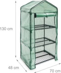 Relaxdays Kas Met Wielen - Tuinkas 3 Etages - Broeikas Kweekkas Tuin / Balkon 130 Cm Hoog - PE -Tuin En Buiten 995x1200 1